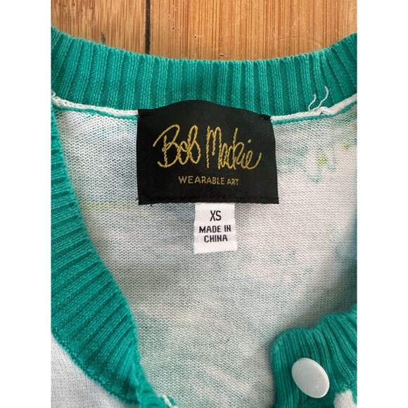 Bob Mackie Wearable Art Colorful Cardigan Sz. XS - Picture 4 of 5
